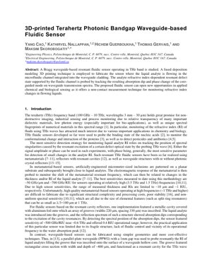 PDF Document Cover - Analysis of a 3D-Printed Terahertz Photonic Bandgap Waveguide Fluidic Sensor