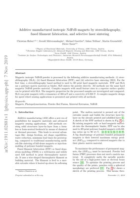 PDF Document Cover - Comparative Analysis of Additive Manufacturing Methods for Isotropic NdFeB Magnets