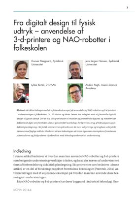 PDF Document Cover - From Digital Design to Physical Expression: Using 3D Printers and NAO Robots in Primary Education