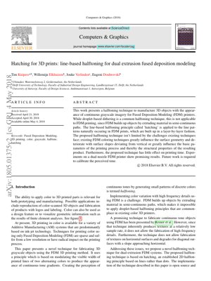 PDF Document Cover - Hatching for 3D Prints: Line-Based Halftoning for Dual Extrusion FDM