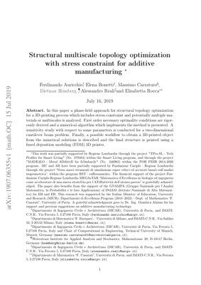 PDF Document Cover - Structural Multiscale Topology Optimization with Stress Constraint for Additive Manufacturing